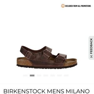 Men’s Birkenstock Milano Sandals Leather